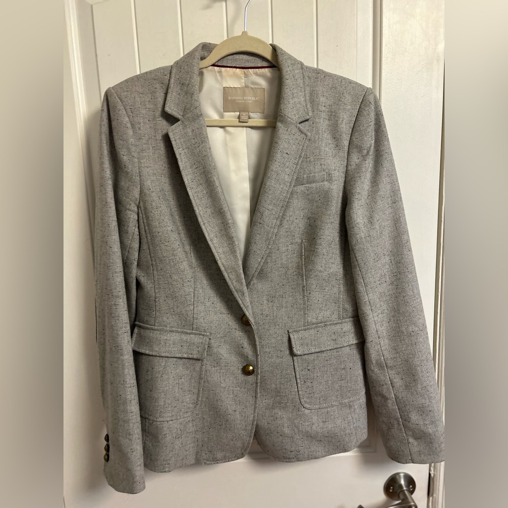 Gray wool Banana Republic blazer